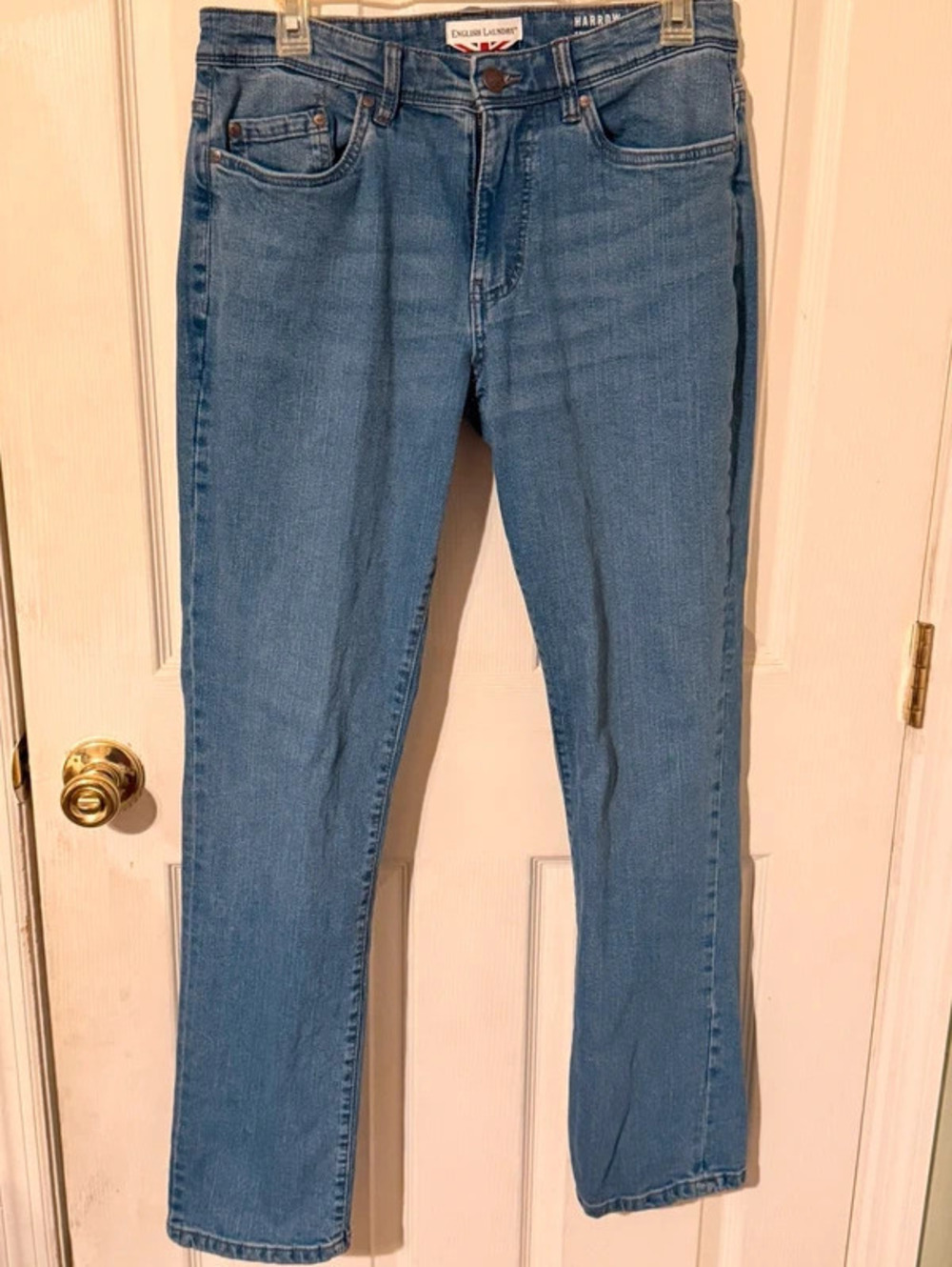 English Laundry 98% Cotton Light Wash Harrow Straight Leg Denim Jeans - 30x32